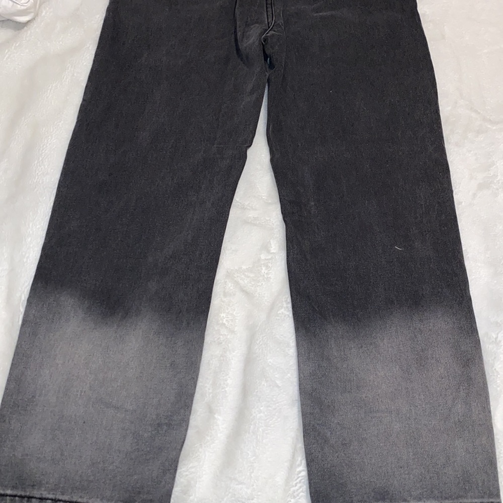 Black high waisted jeans fake heart back pockets - Picture 9 of 11